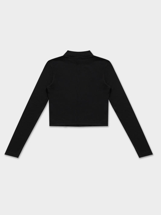 Sportswear Essentials Ribbed Mock Neck Long Sleeve Top